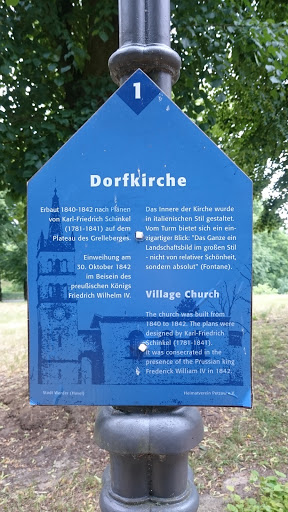 Dorfkirche Petzow Infotafel 