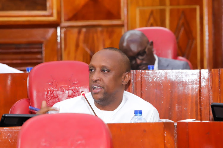 Isiolo Governor Abdi Hassan Guyo at the Senate