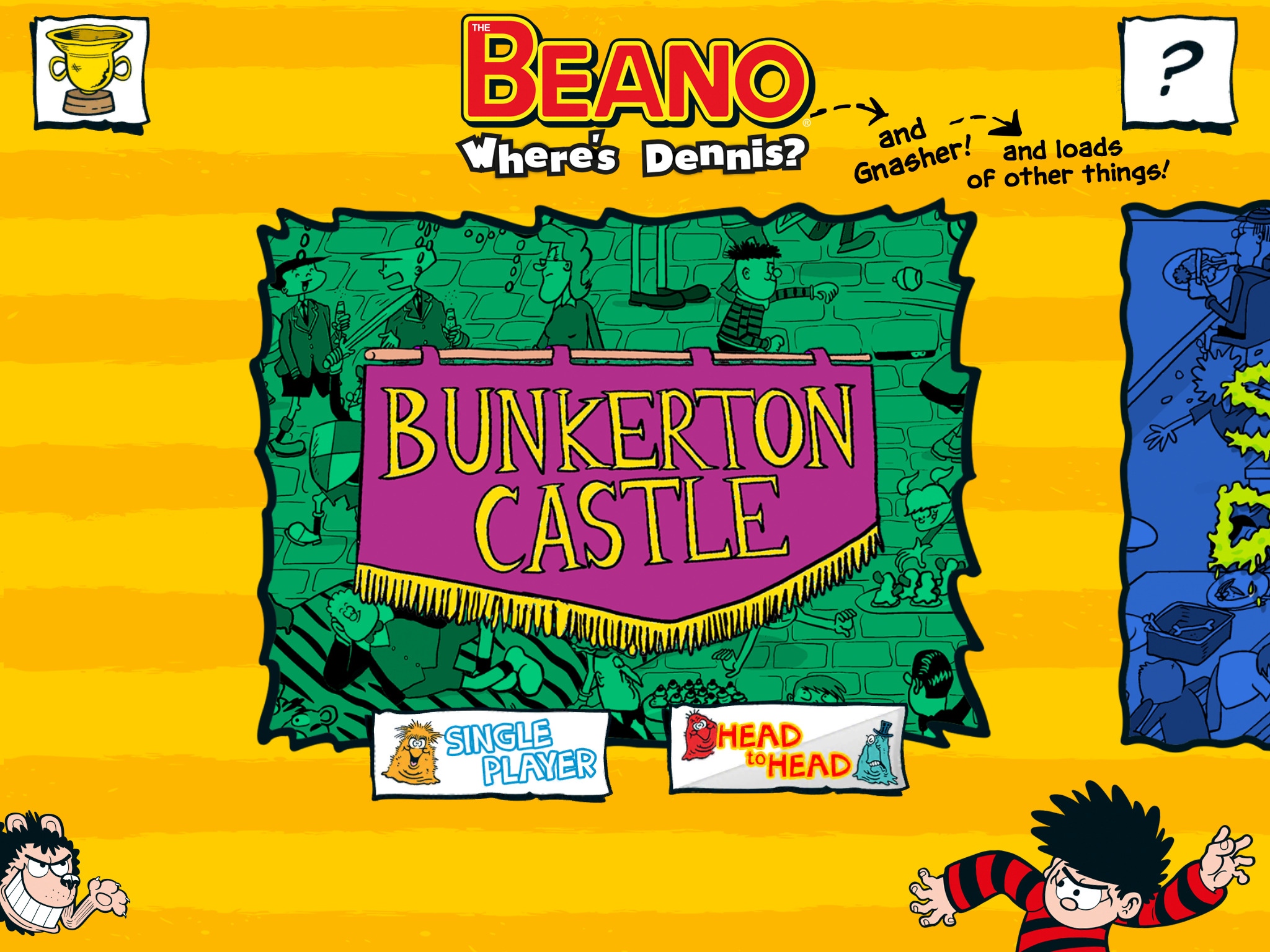Android application Wheres Dennis? (and Gnasher!) screenshort