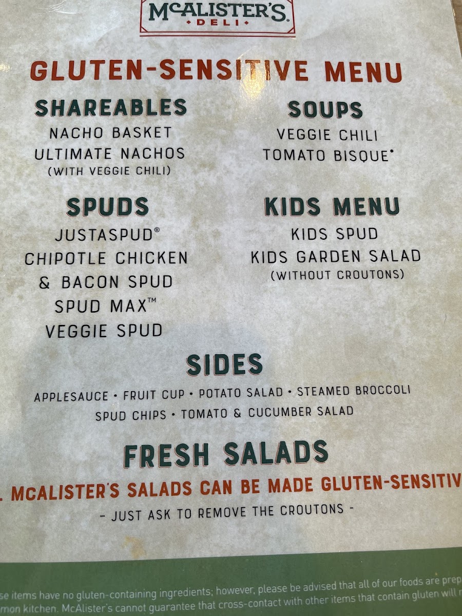 Menu- no tomato bisque anymore. Menu needs an update and the salad dressings have no info.