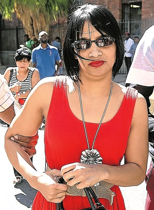 Celeste Nurse outside the high court in Cape Town during Lavona Solomon's kidnapping trial.