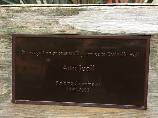 In recognition of outstanding service to Dwinelle Hall Ann Juell Building Coordinator 1992-2003