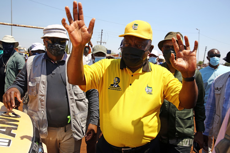 ANC president Cyril Ramaphosa on the campaign trail ahead of local government elections on November 1. Picture: THAPELO MOREBUDI/THE SUNDAY TIMES