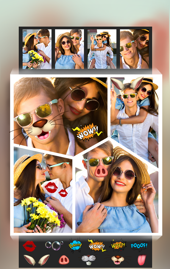 Android application photo collage screenshort