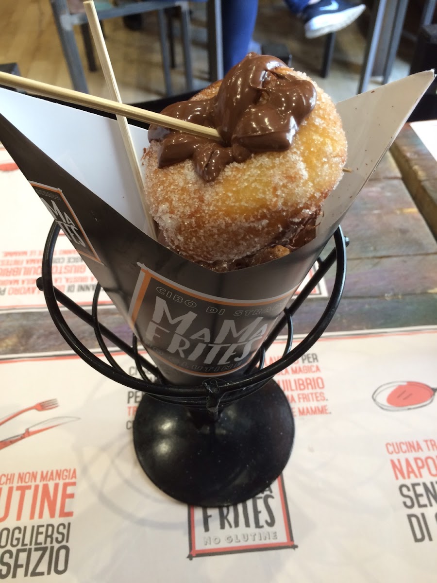 Donuts with sugar and Nutella!!