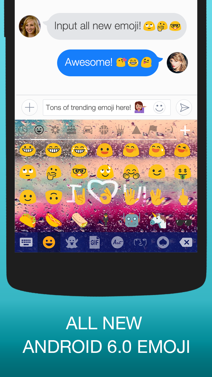 Android application Emoji Keyboard Cute Emoticons - Theme, GIF, Emoji screenshort