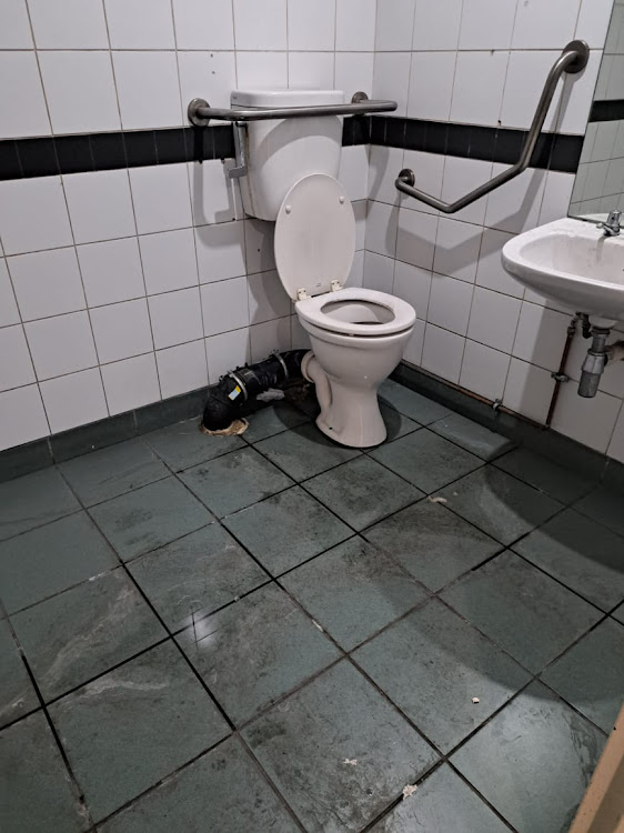 An image taken from one of the toilets at Telkom Towers. Picture: SUPPLIED.