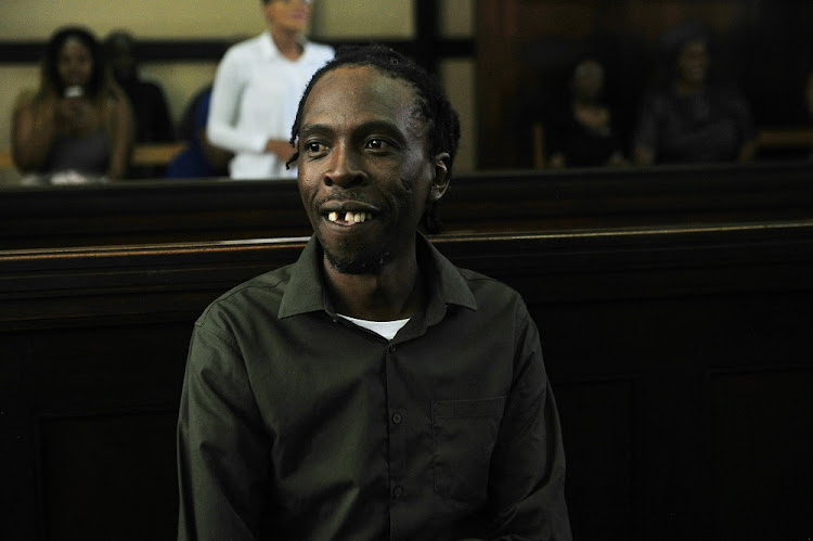 Hip-hop artist Thulani Modisane, known as Pitch Black Afro, during his appearance in the Johannesburg Magistrates Court.