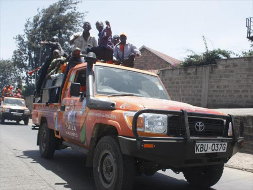 A file photo of ODM supporters during 2013 campaigns Photo/File
