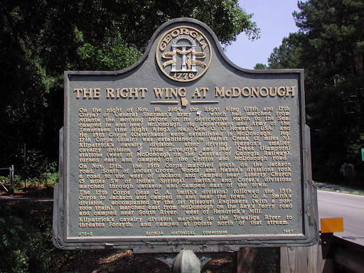 On the night of Nov. 16, 1864, the Right Wing (15th and 17th Corps) of General Sherman´s army (USA), which had marched from Atlanta the morning before on its destructive March to the Sea, camped...