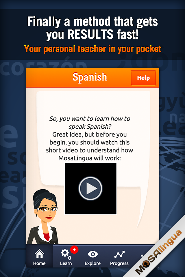 Android application MosaLingua Business Spanish screenshort