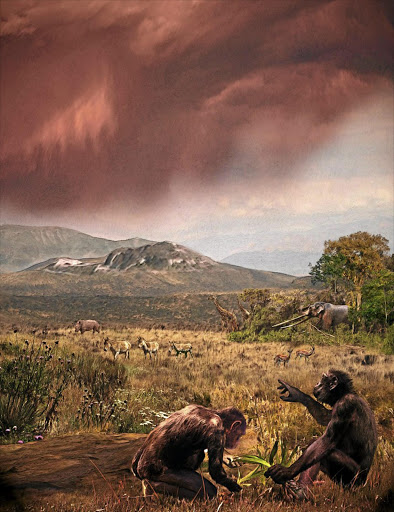 EVOLUTION UP-ENDED? Said to be the earliest human ancestor, 'Graecopithecus freybergi' lived 7.2million years ago in the savannah of what is now the Athens Basin in Greece.