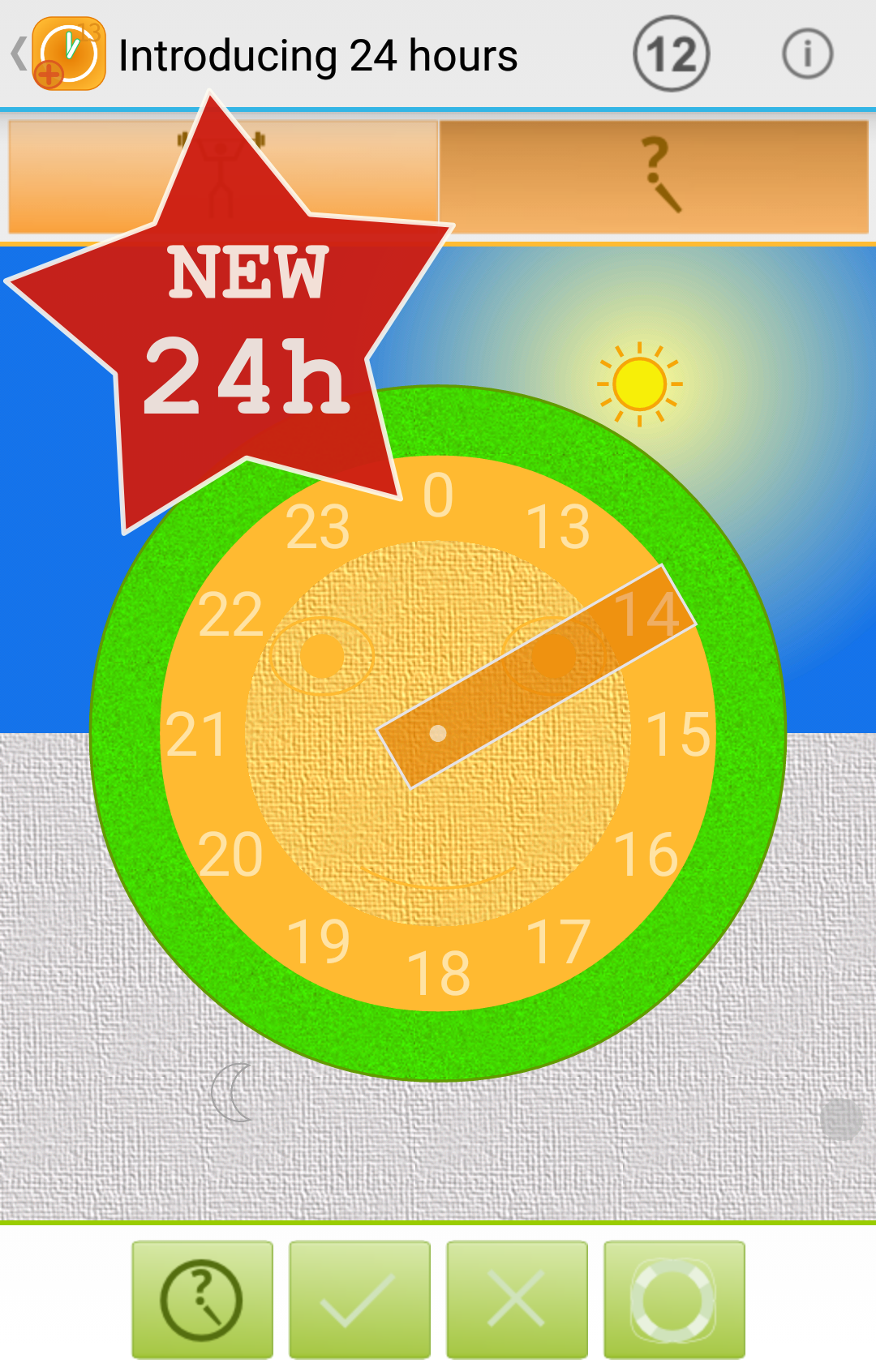 Android application What time is it? Clock 4 kids screenshort