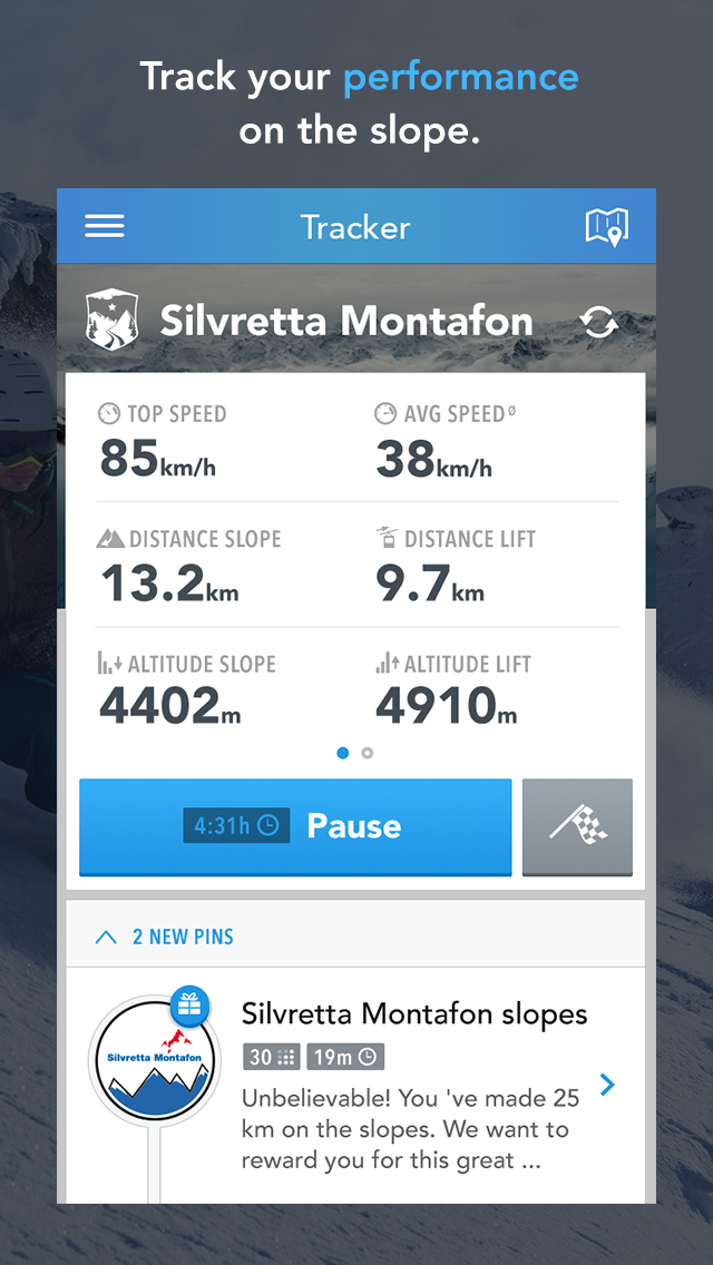 Android application MAPtoSNOW for Ski &amp; Snowboard screenshort