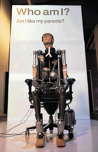 The world's first complete bionic man is unveiled at the Science Museum in London yesterday. Constructed from state-of-the-art technology and valued at nearly $1-million, the two-metre tall artificial human is on show at the museum Picture: EPA
