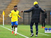 Cassius Mailula of Mamelodi Sundowns celebrates after scoring a goal. 