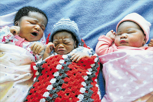 FIRST OF THE FIRST: Ziviwe Mfeli, Khayona Ngasuli and Izibongo Mdunyelwa all made their way into the world on New Year’s Day at Frere Hospital in East London Picture: RANDALL ROSSKRUGE