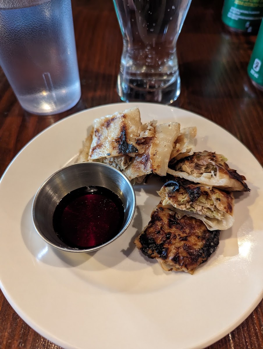 Pork gyoza were delicious