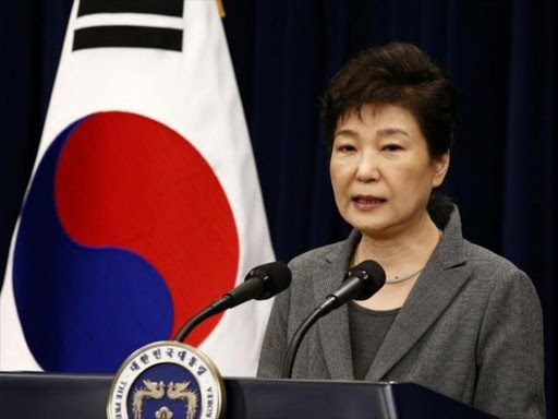South Korean President Park Geun-Hye speaks during an address to the nation, at the presidential Blue House in Seoul, South Korea, 29 November 2016. /REUTERS