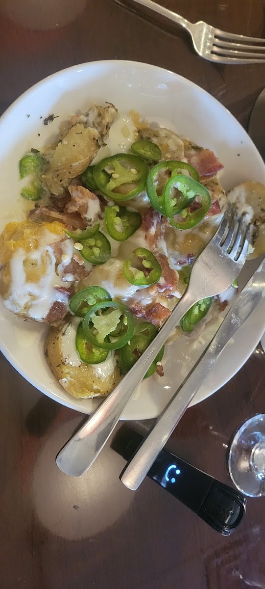 Loaded Yukon Gold Potatoes without Green Onions.