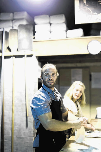 I KNEAD IT: Fritz Schoon and wife Chanelle, owners of De Oude Bank Bakkerij, work with flours of terroir