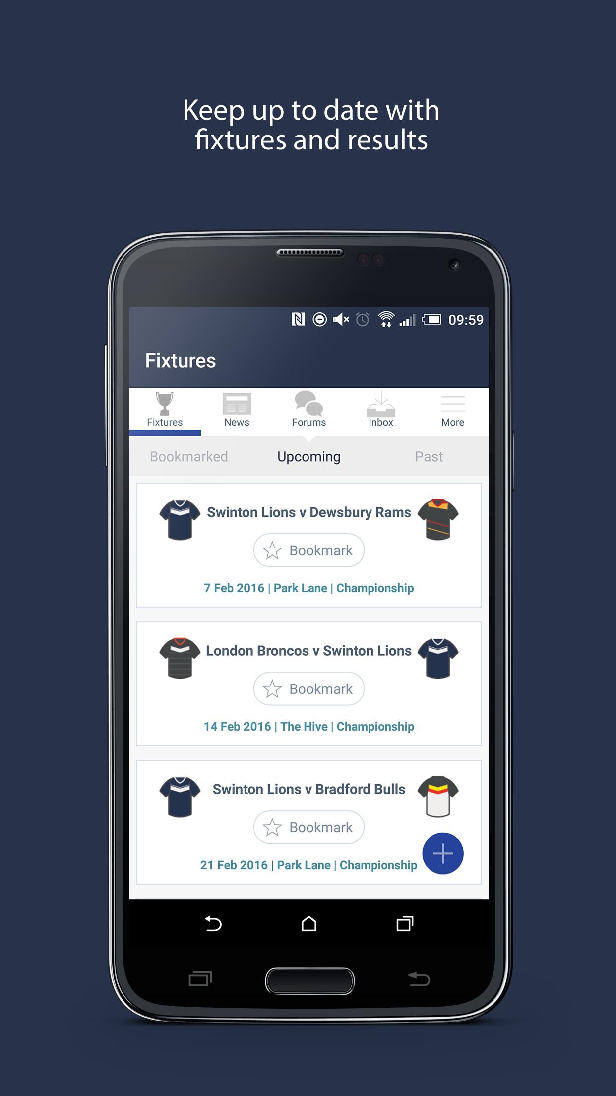 Android application Fan App for Swinton Lions screenshort