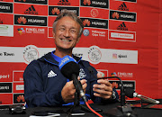 Ajax Cape Town head coach Muhsin Ertugral in a jovial mood during his press conference ahead of the Absa Premiership clash at home against Kaizer Chiefs at the Cape Town Stadium on Saturday May 12 2018. 