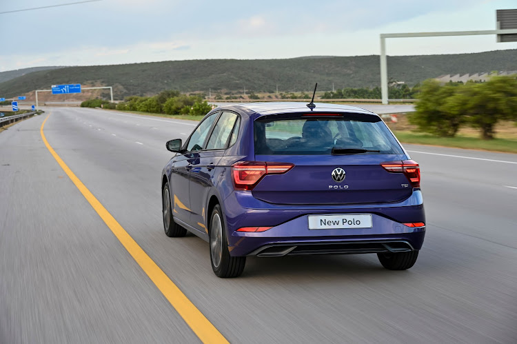 A redesigned rear bumper and larger tail lamps identify the new Polo, as does a new purple paint choice. Picture: SUPPLIED