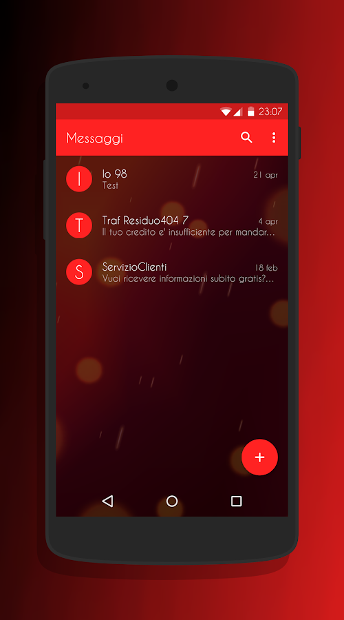    Transparent Red - CM13 Theme- screenshot  