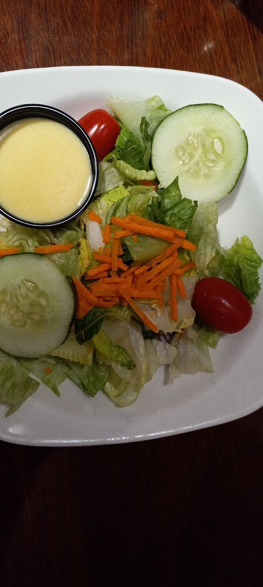 Garden salad with honey dijon dressing