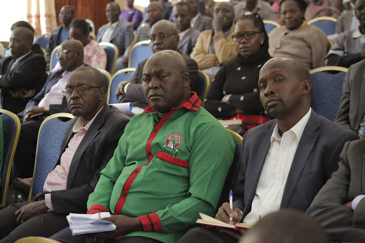 Participants during CBC public participation at Kenya School of Government (KSG) –Kabarnet on Tuesday.