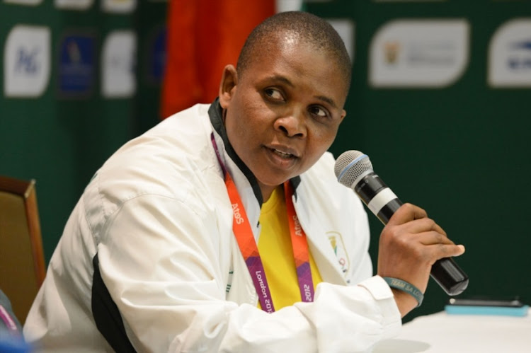 South Africa's Chef de Mission, Patience Shikwambana, during the Team South Africa press conference at Copthorne Tara Hotel on July 27, 2012 in London, England.