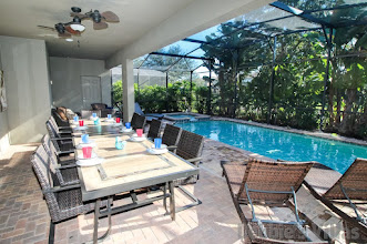 Privacy around the southeast-facing pool on Windsor at Westside in Kissimmee