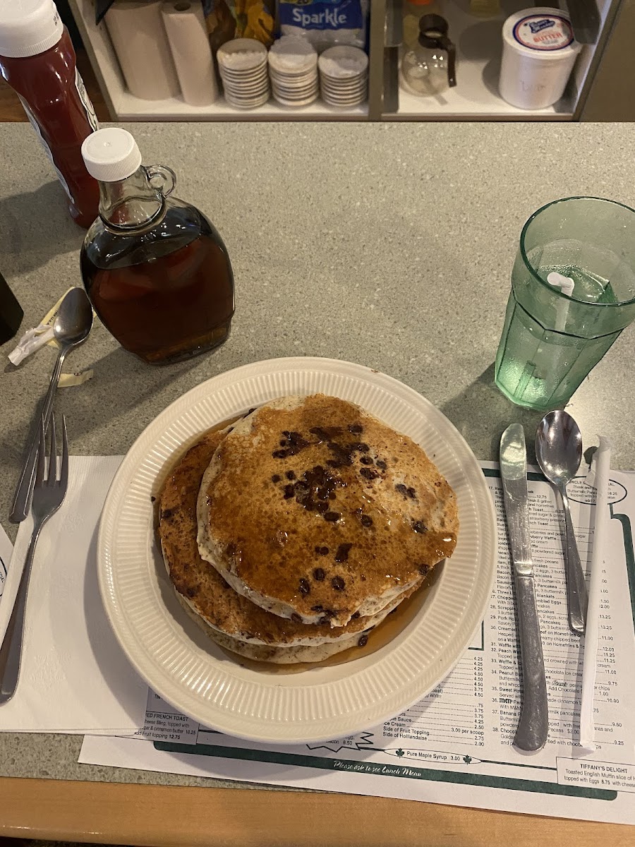 gf chocolate chip pancakes