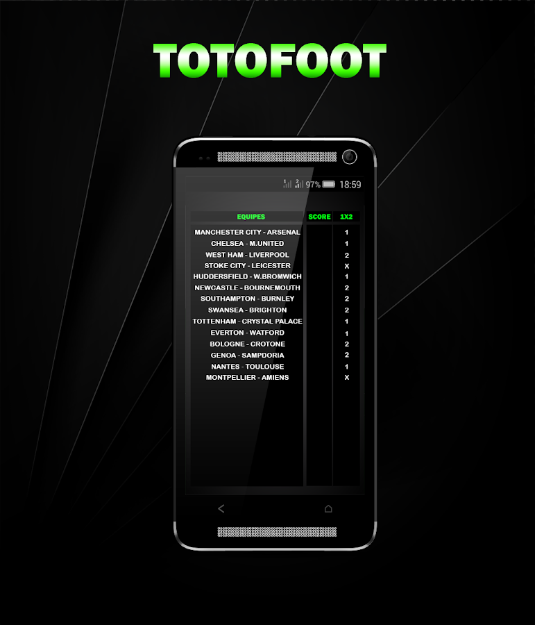 PRONOSTIC TOTOFOOT – LOTOFOOT — приложение на Android