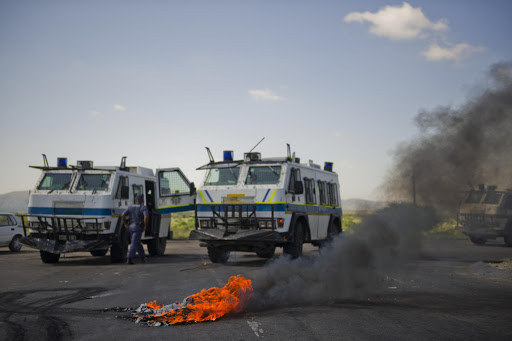 Police nyalas on January 14, 2014 in Brits, South Africa. File photo.