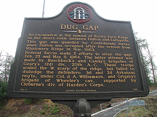 An excavation of the summit of Rocky face Ridge on the direct rout between Dalton and Lafayette. This gap was guarded by Confederate forces when Dalton was occupied after the retreat from...