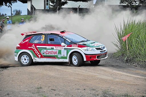 Johnny Gemmell and Carolyn Swan in their Castrol Team Toyota Auris came second Picture: THOMAS FALKINER