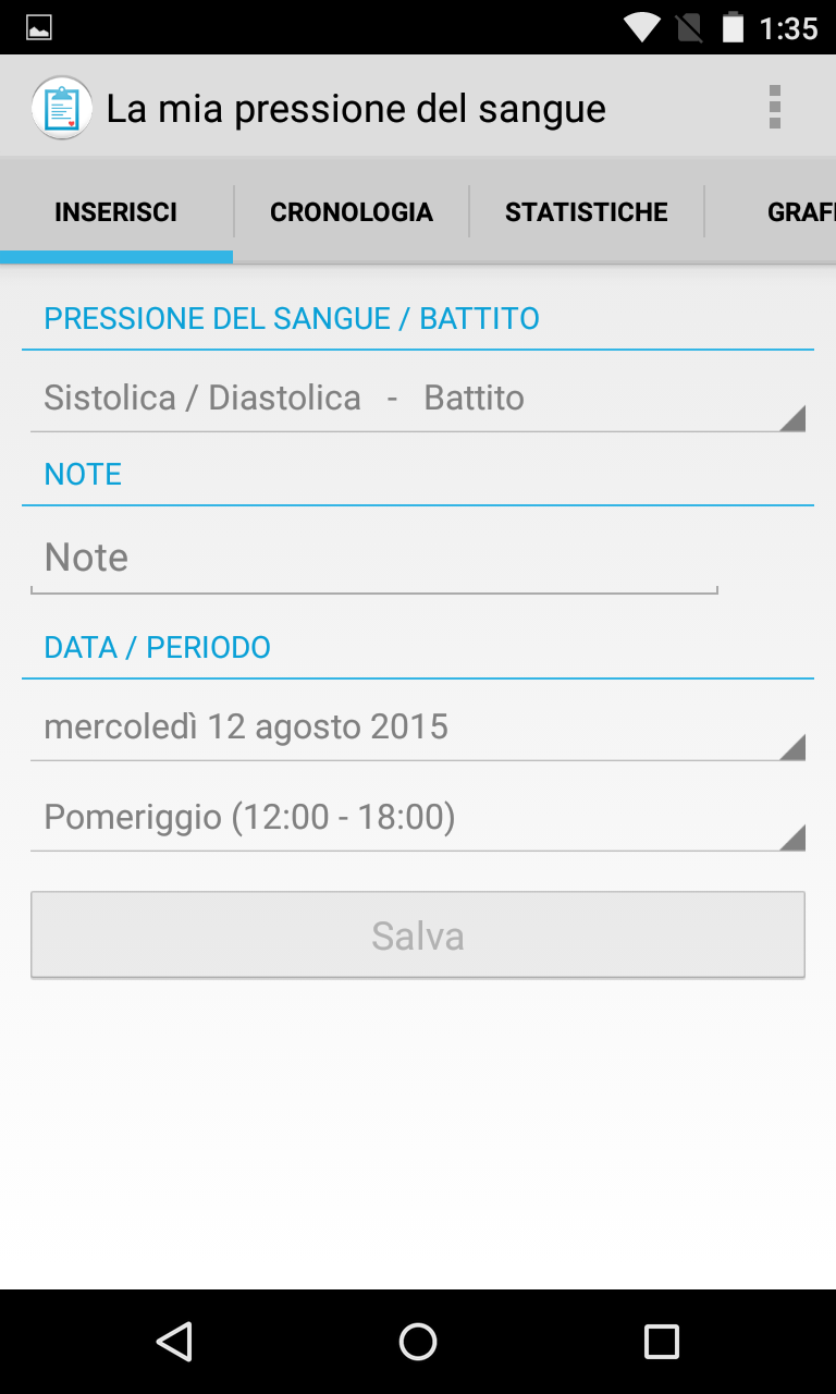 Android application My Blood Pressure screenshort