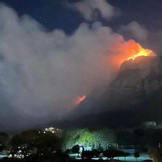SANParks has closed numerous hiking trails on Table Mountain as a wildfire continues to burn close to Maclear's Beacon.
