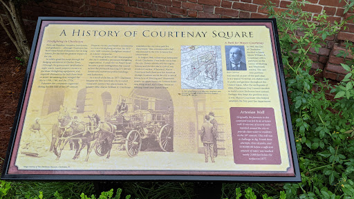 A HISTORY OF COURTENAY SQUARE   Firefighting in Charleston   Fires, earthquakes, tornados, hurricanes, and epidemics... although Charleston has faced many kinds of disasters over its long history,...