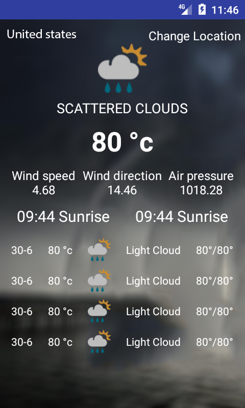 Russia Weather — приложение на Android