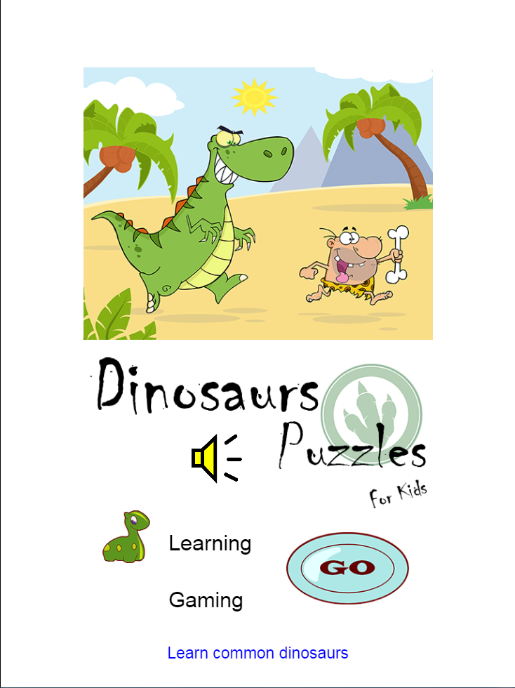 Android application Dinosaurs Puzzles For Kids screenshort