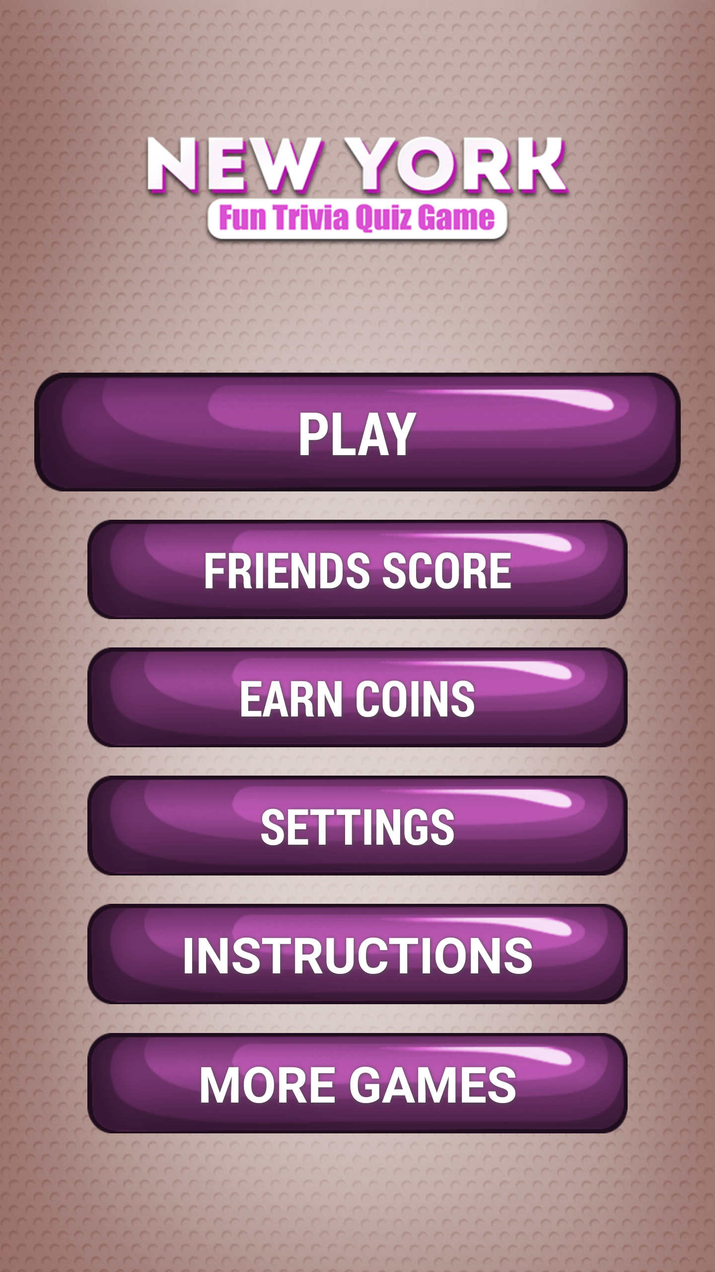 Android application New York Fun Trivia Quiz Game screenshort