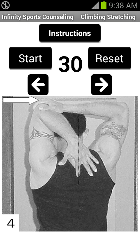 Android application Climbing Stretching screenshort