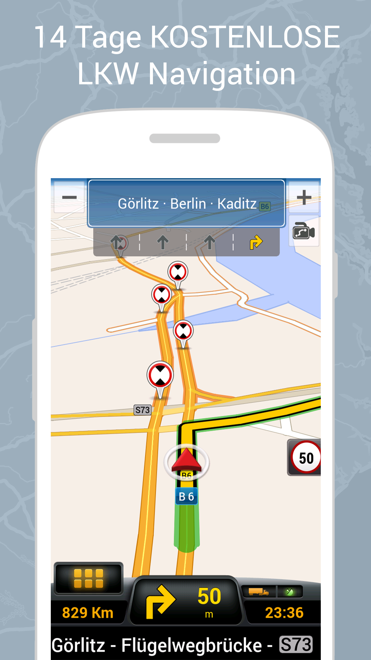 Android application CoPilot Truck GPS screenshort