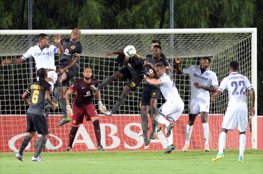 Bidvest Wits and Kaizer Chiefs players during the Absa Premiership match between Bidvest Wits and Kaizer Chiefs at Bidvest Stadium on February 09, 2016 in Johannesburg, South Africa. (Photo by Lefty Shivambu/Gallo Images)