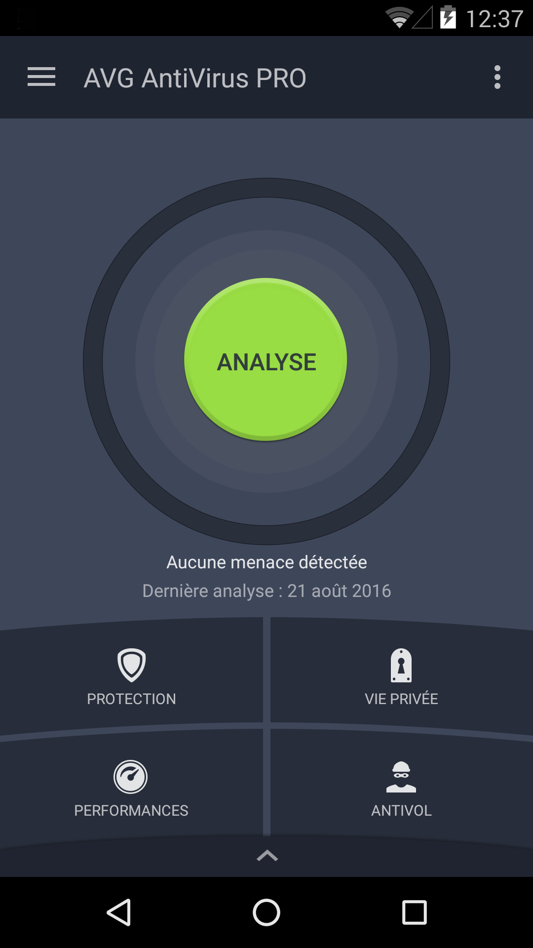 Android application AntiVirus PRO Android Security screenshort