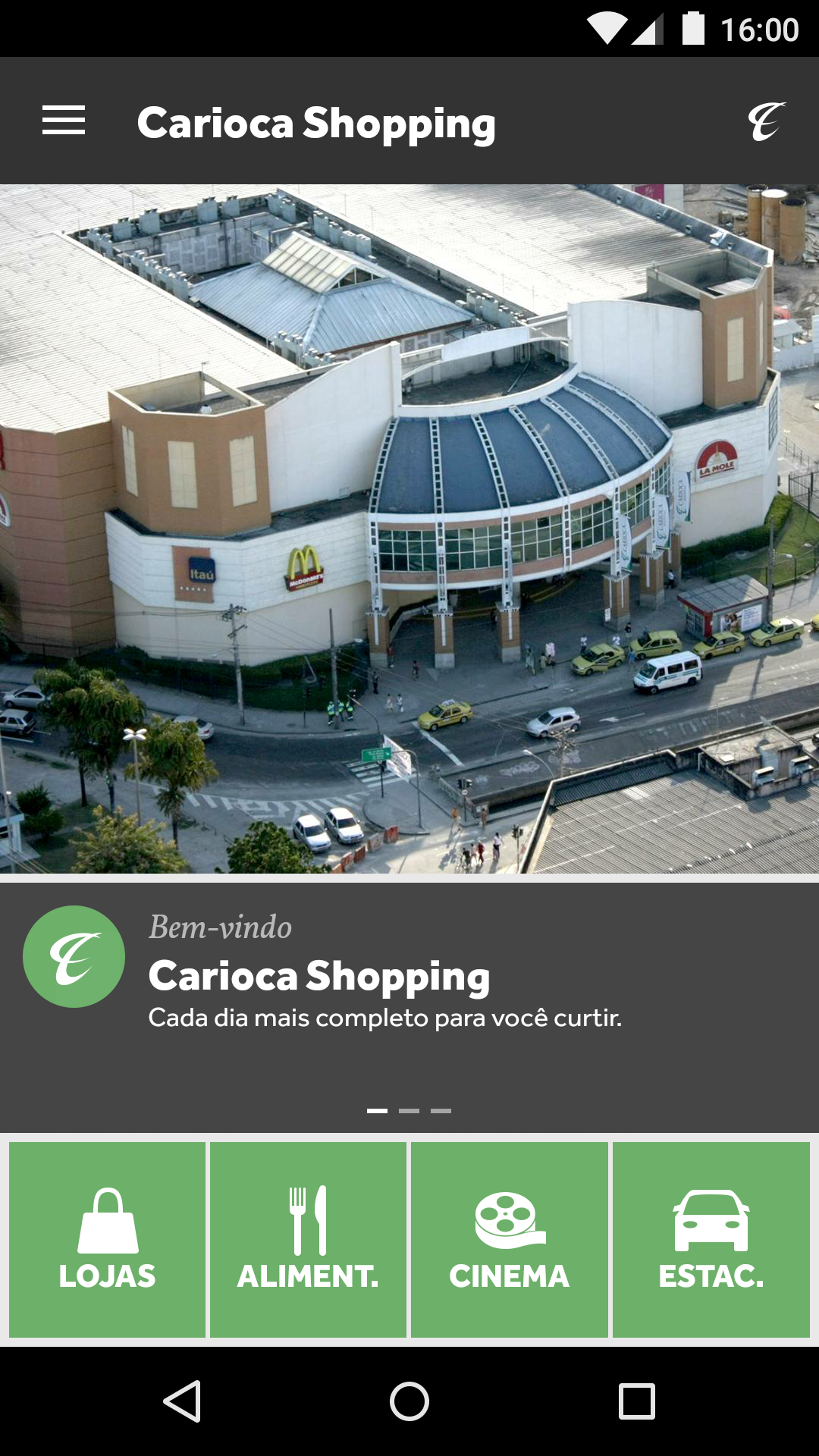Android application Carioca Shopping screenshort