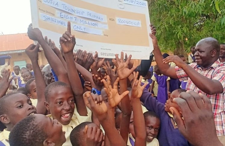 Teso South MP Geoffrey Omuse at Busia Township Primary School